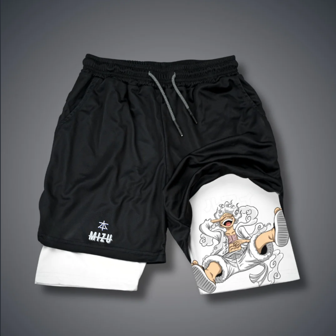 Anime Performance Shorts White Luffy