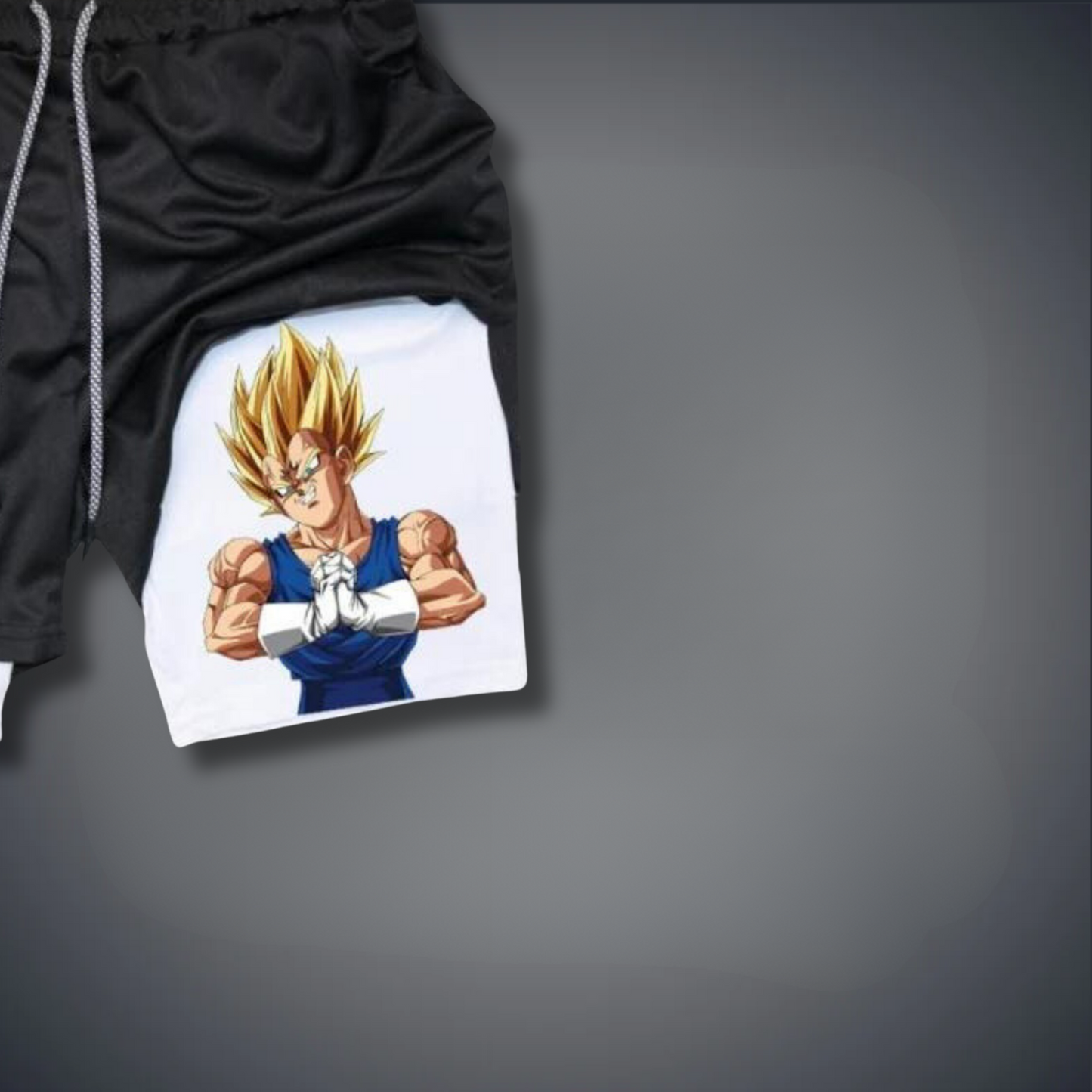 Dragon Ball Z Performance Shorts Saiyan B/W