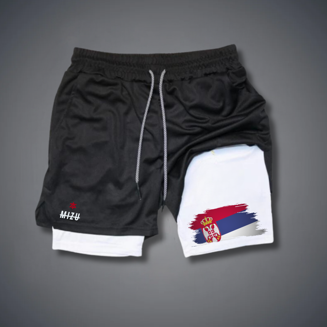 Serbien-Performance-Shorts 